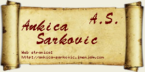 Ankica Šarković vizit kartica